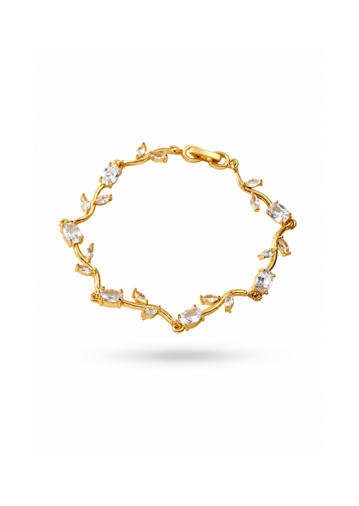 Pulseras tulipanes colores chapa de oro 18k