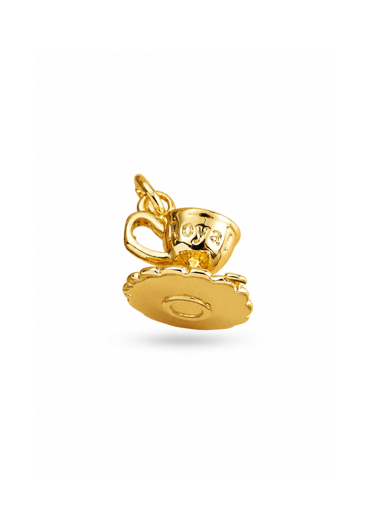 Dije taza de café royal chapa de oro