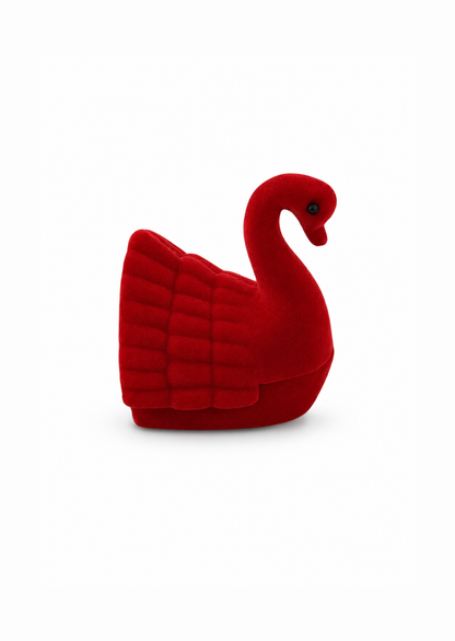 Estuche cisne para joyeria tercipelo