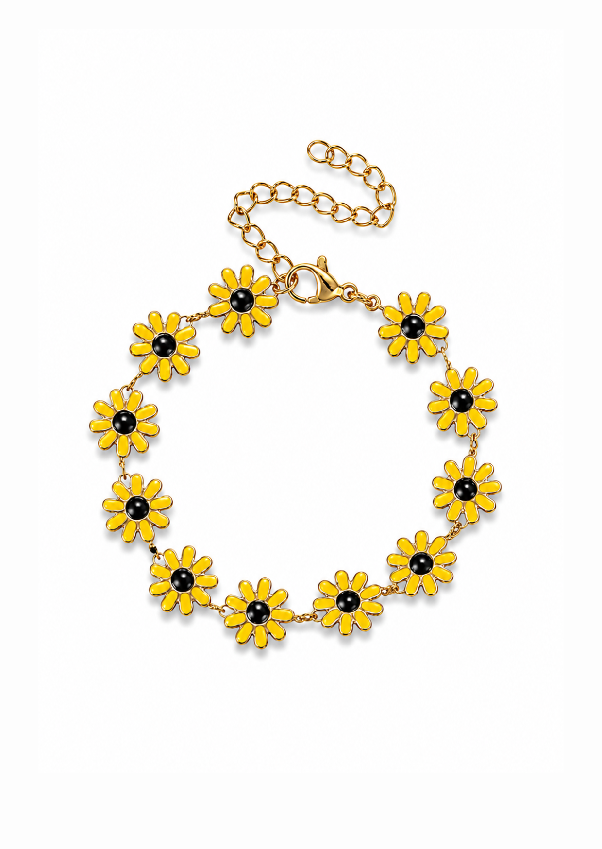 Pulsera flor margaritas acero inoxidable 201