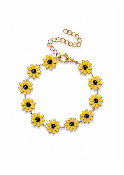 Pulsera flor margaritas acero inoxidable 201
