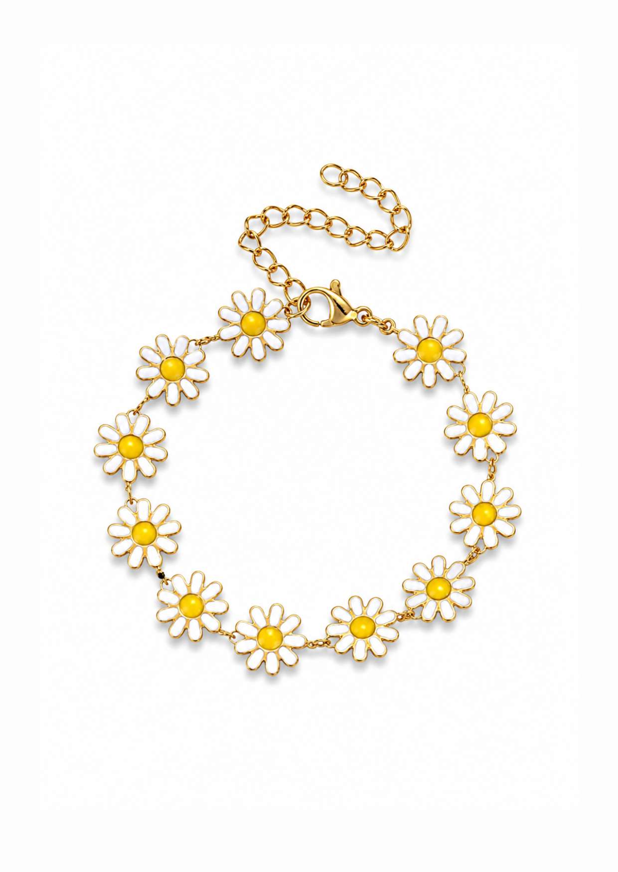 Pulsera flor margaritas acero inoxidable 201