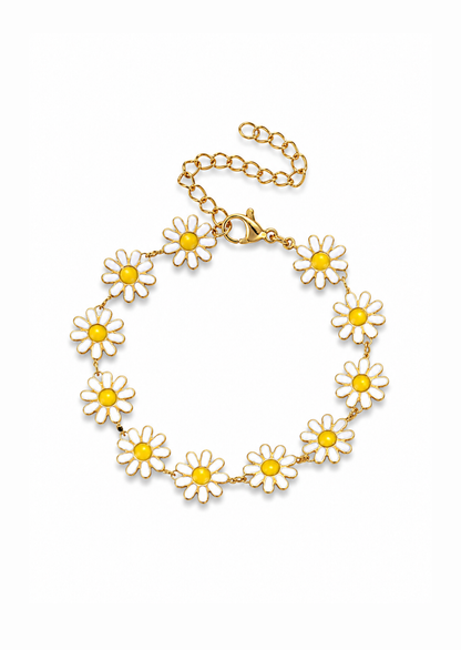 Pulsera flor margaritas acero inoxidable 201