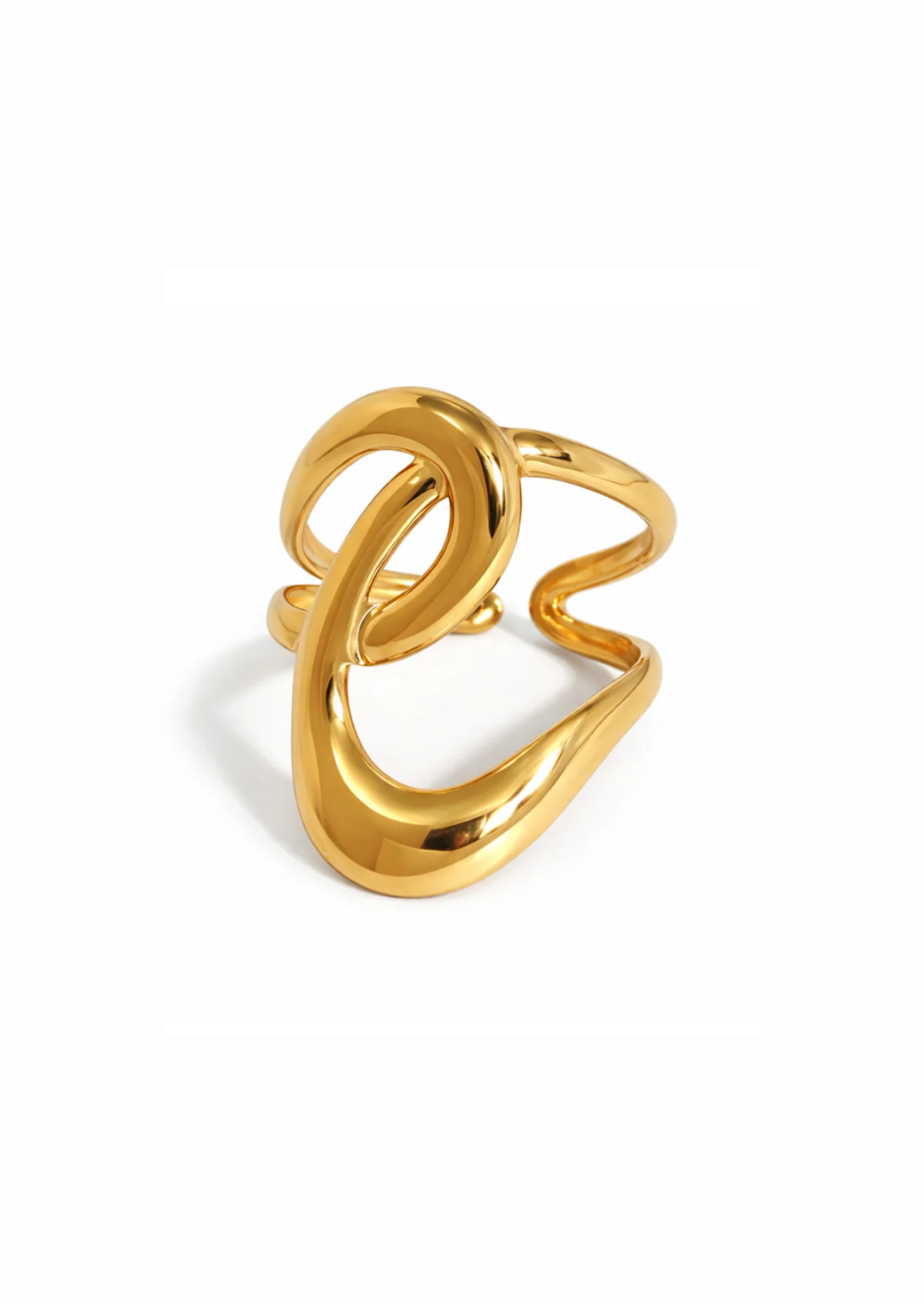 Anillo estilo francés ajustable acero inoxidable