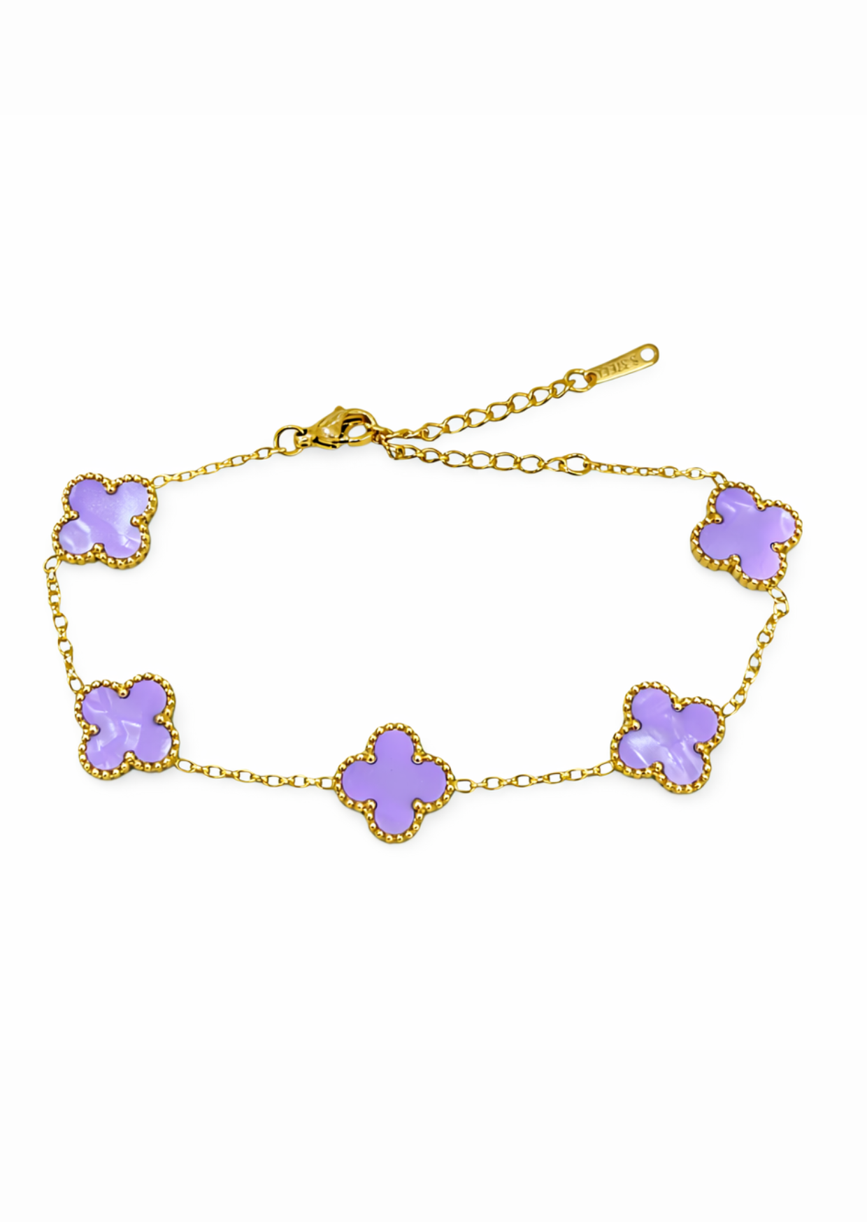 Pulseras estilo vancleef acero inoxidable