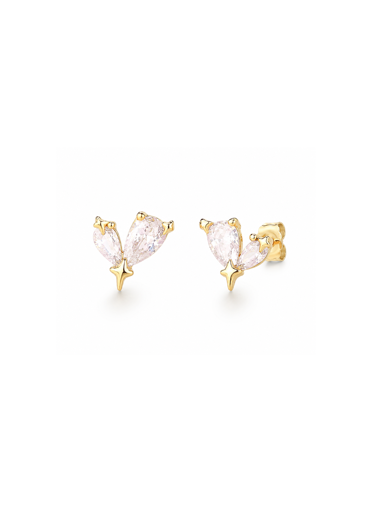 Aretes forma de corazón plata S999