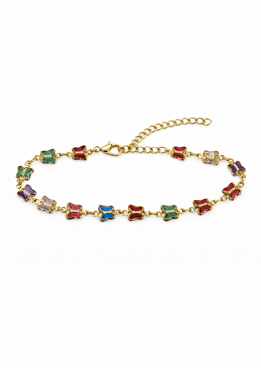 Pulsera mariposas acero inoxidable