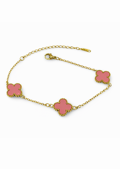Pulseras estilo vancleef acero inoxidable