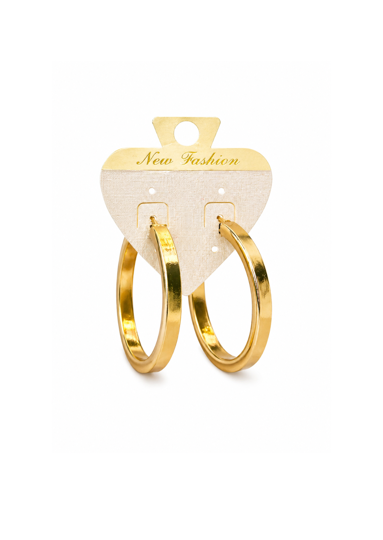 Aretes arracadas lisas gruesas baño de oro
