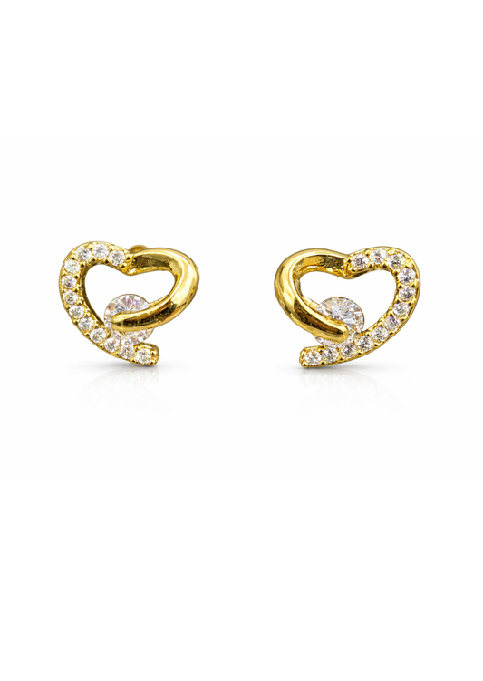 Aretes corazón 1 acero inoxidable