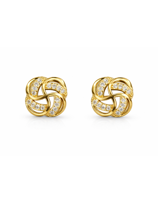 Aretes rombo con circón acero inoxidable