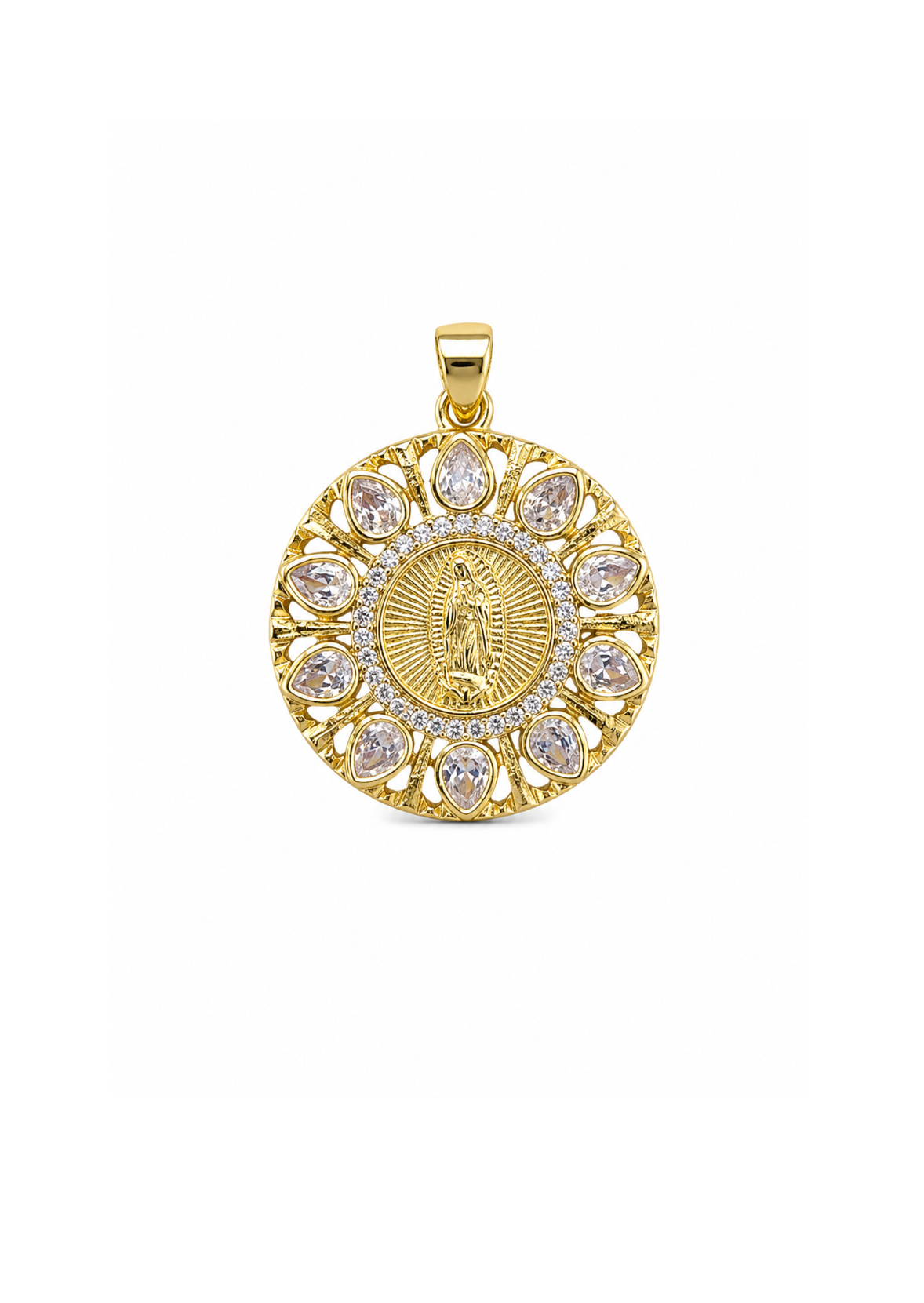 Dije medalla virgen imperial acero inoxidable