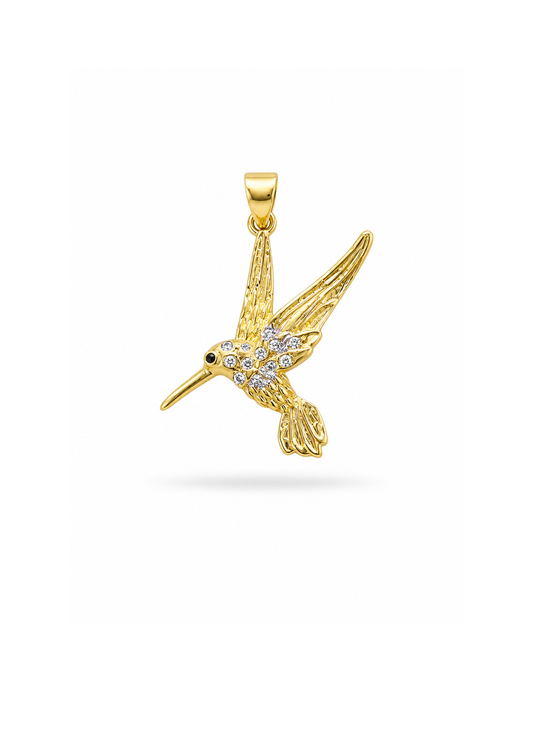 Dije colibrí elegance acero inoxidable