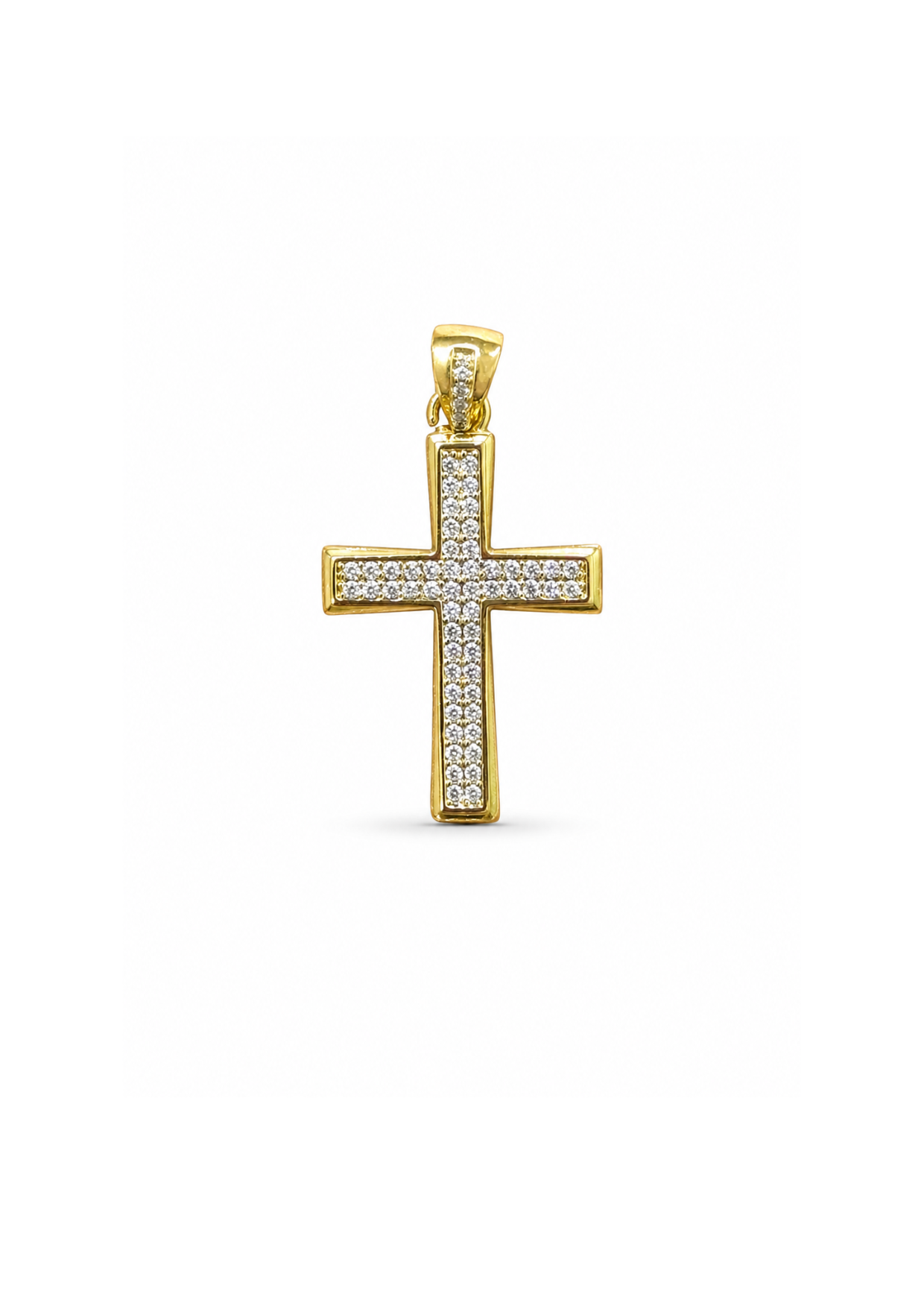 Dije cruz golden faith acero inoxidable