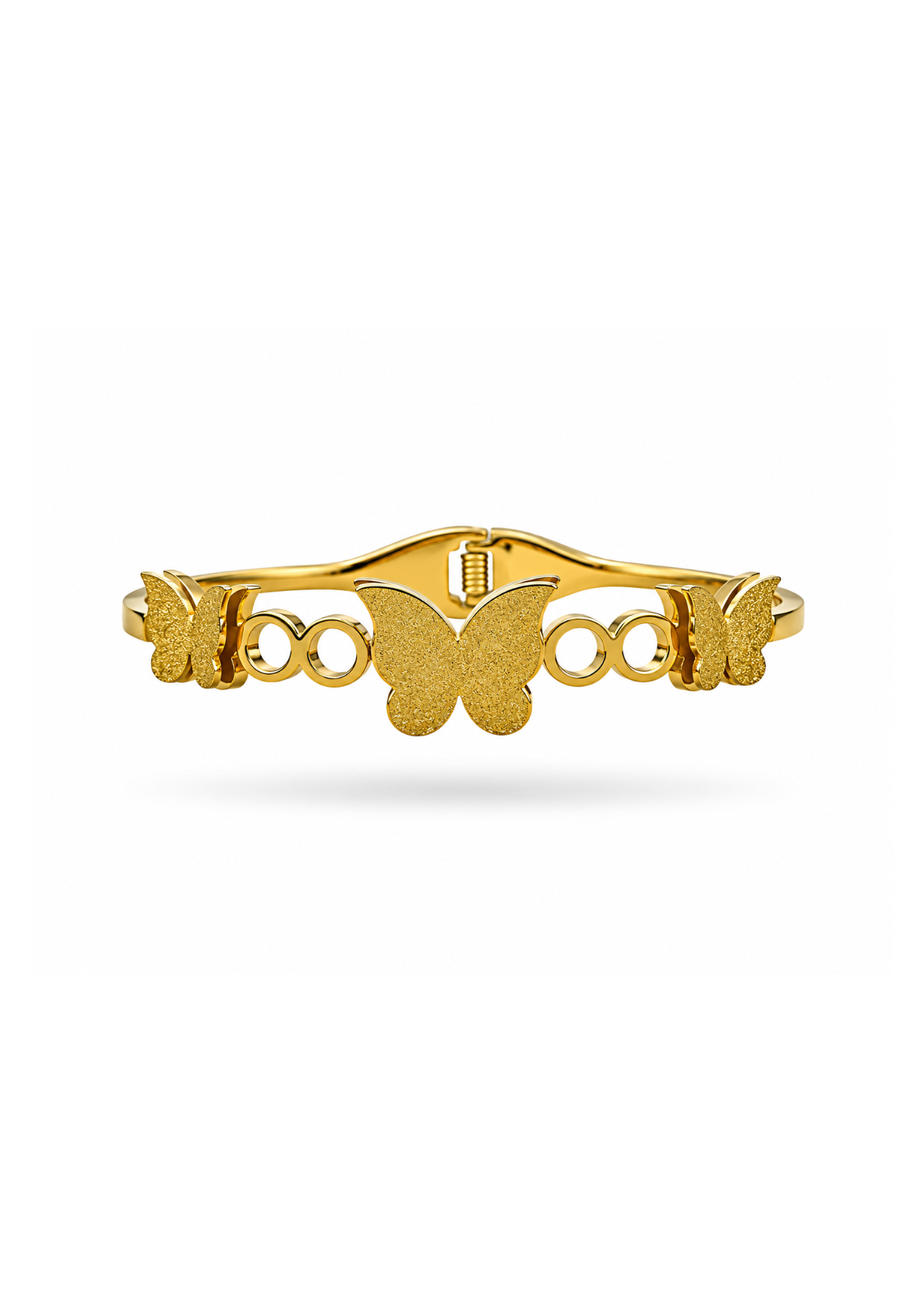 Brazalete bisagra con triple mariposa acero inoxidable