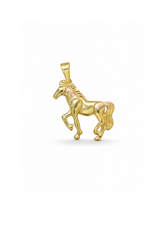 Dije caballo liso acero inoxidable