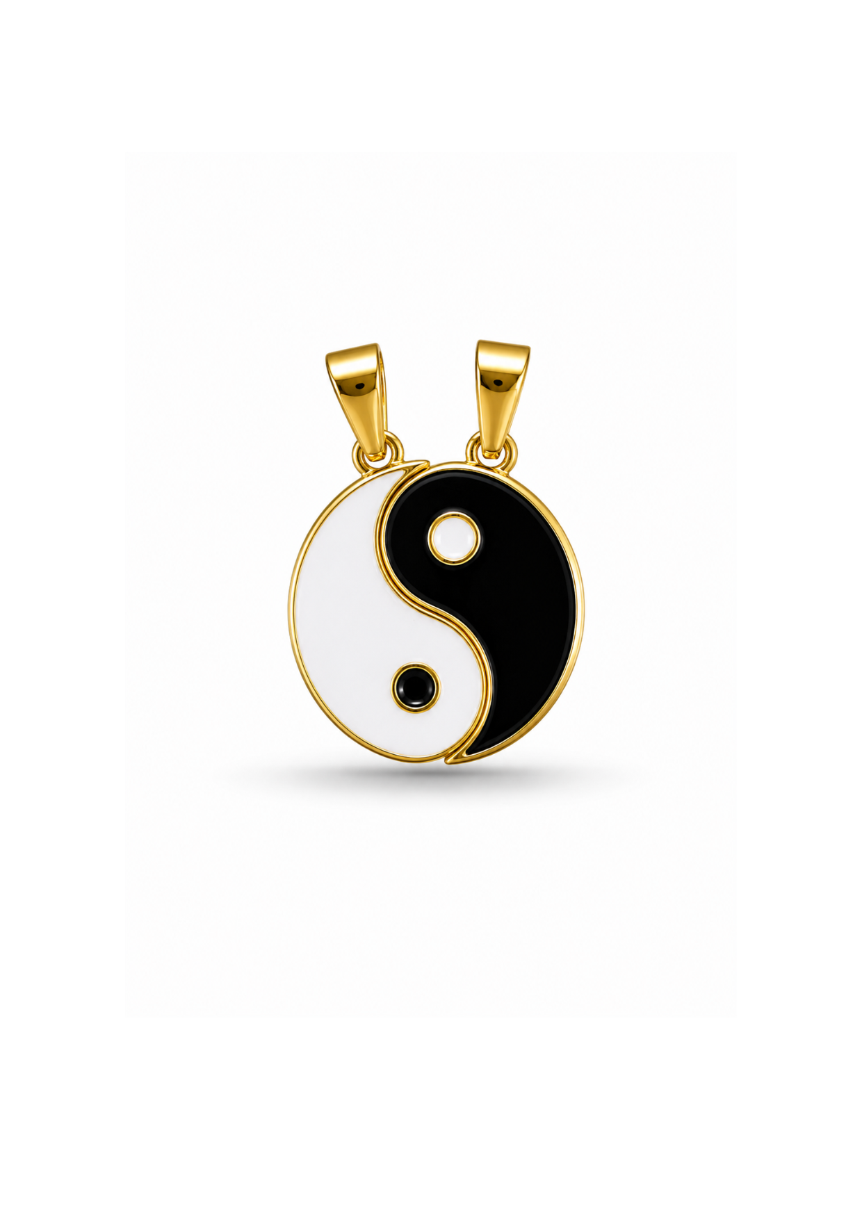 Dijes par yin yang acero inoxidable