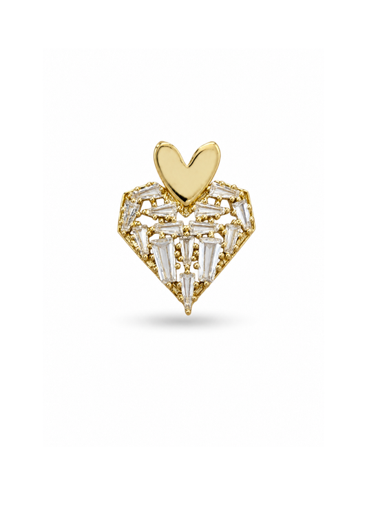 Dije crystal royale heart acero inoxidable