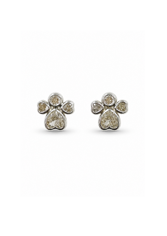Aretes broqueles angel plata