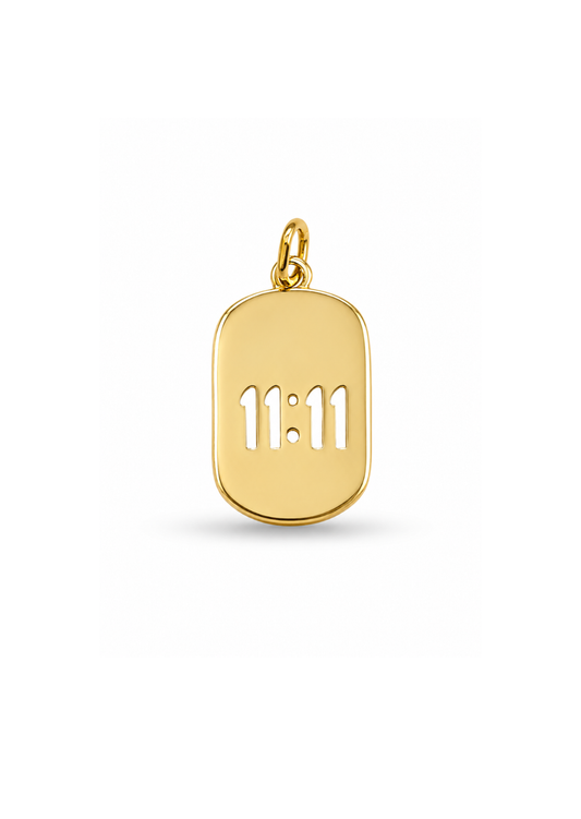 Dije amuleto 11:11 chapa de oro