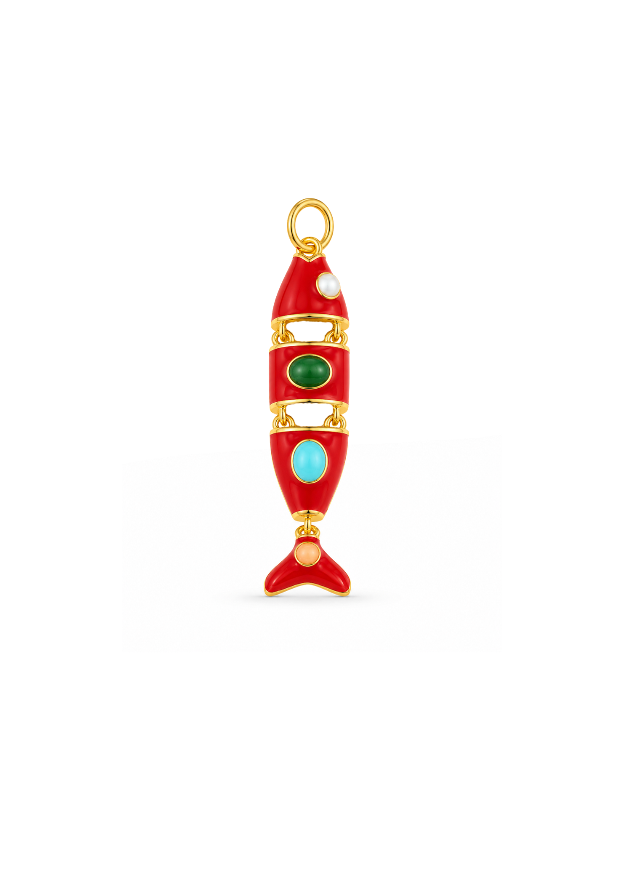 Dije pez rojo chapa de oro