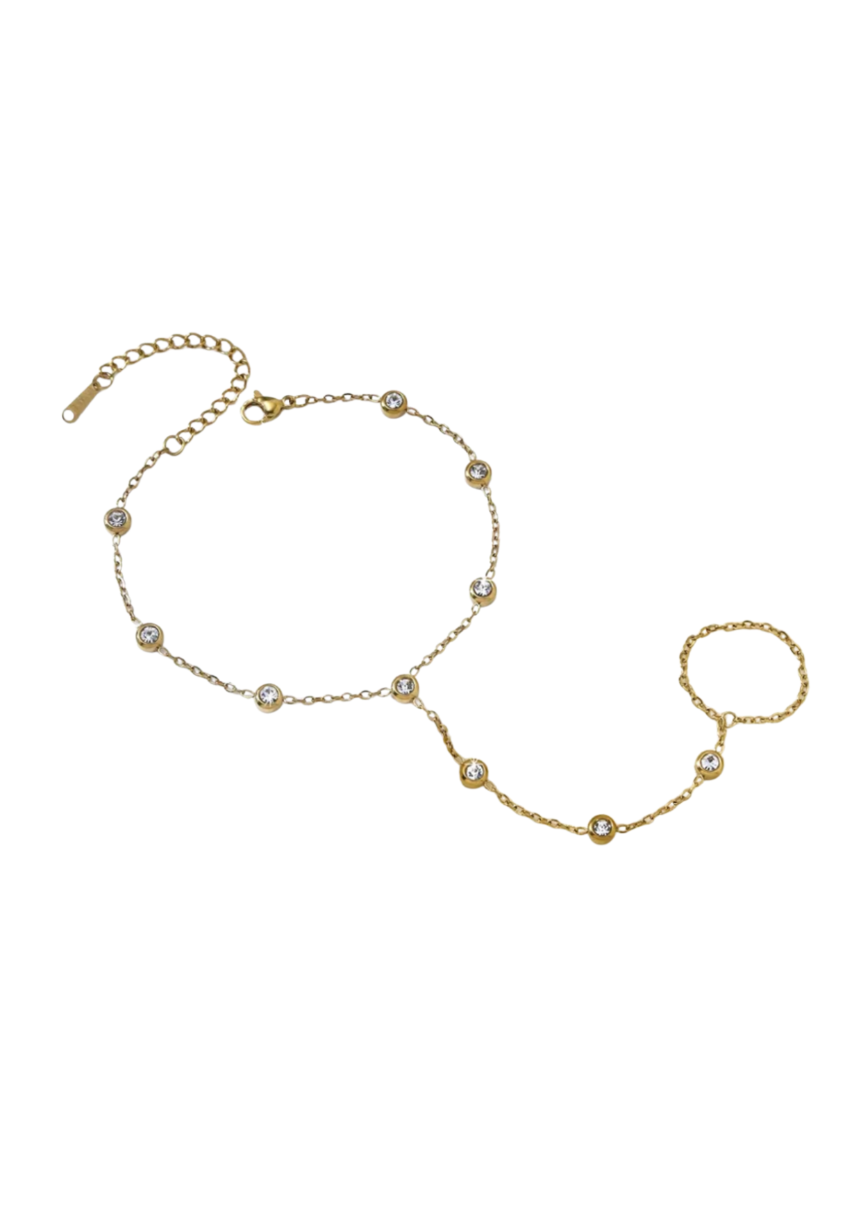 Pulsera arabe con zirconias acero inoxidable