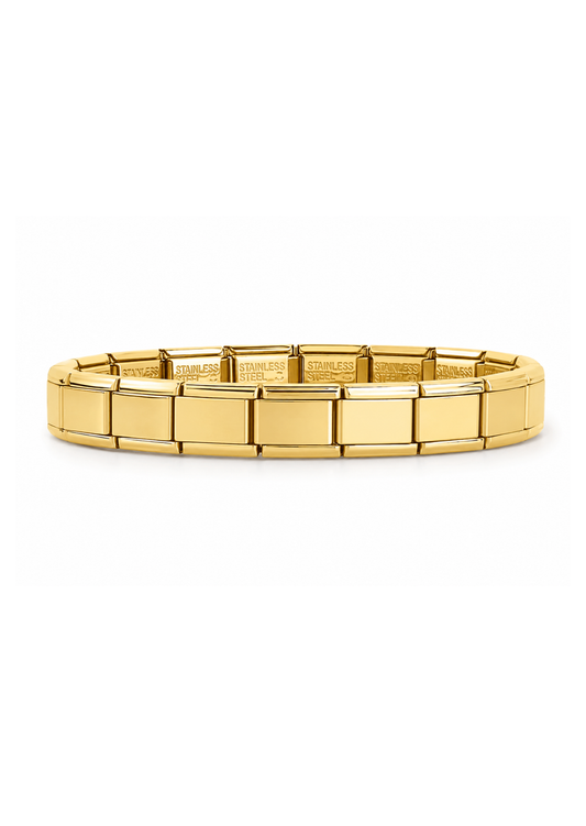 Italian bracelet dorada acero inoxidable