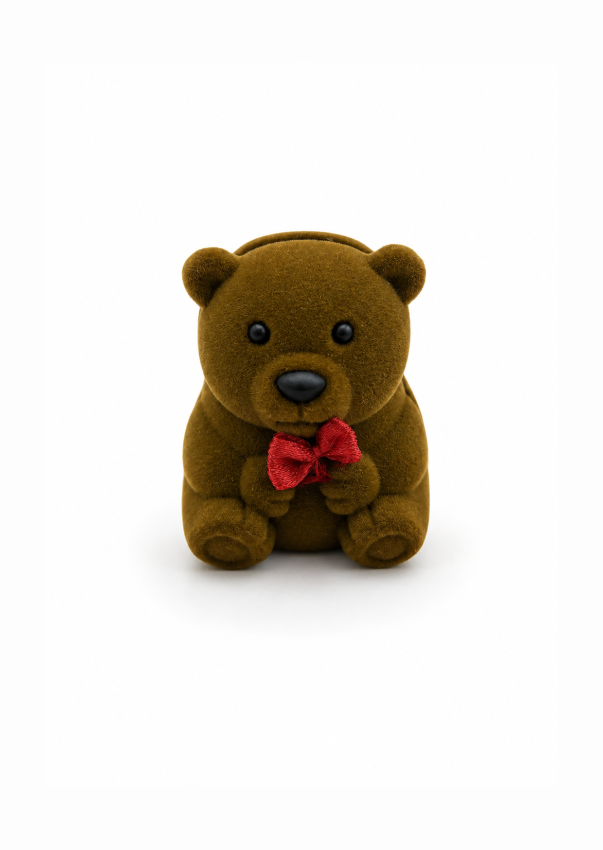 Estuche osito con moño para joyeria tercipelo