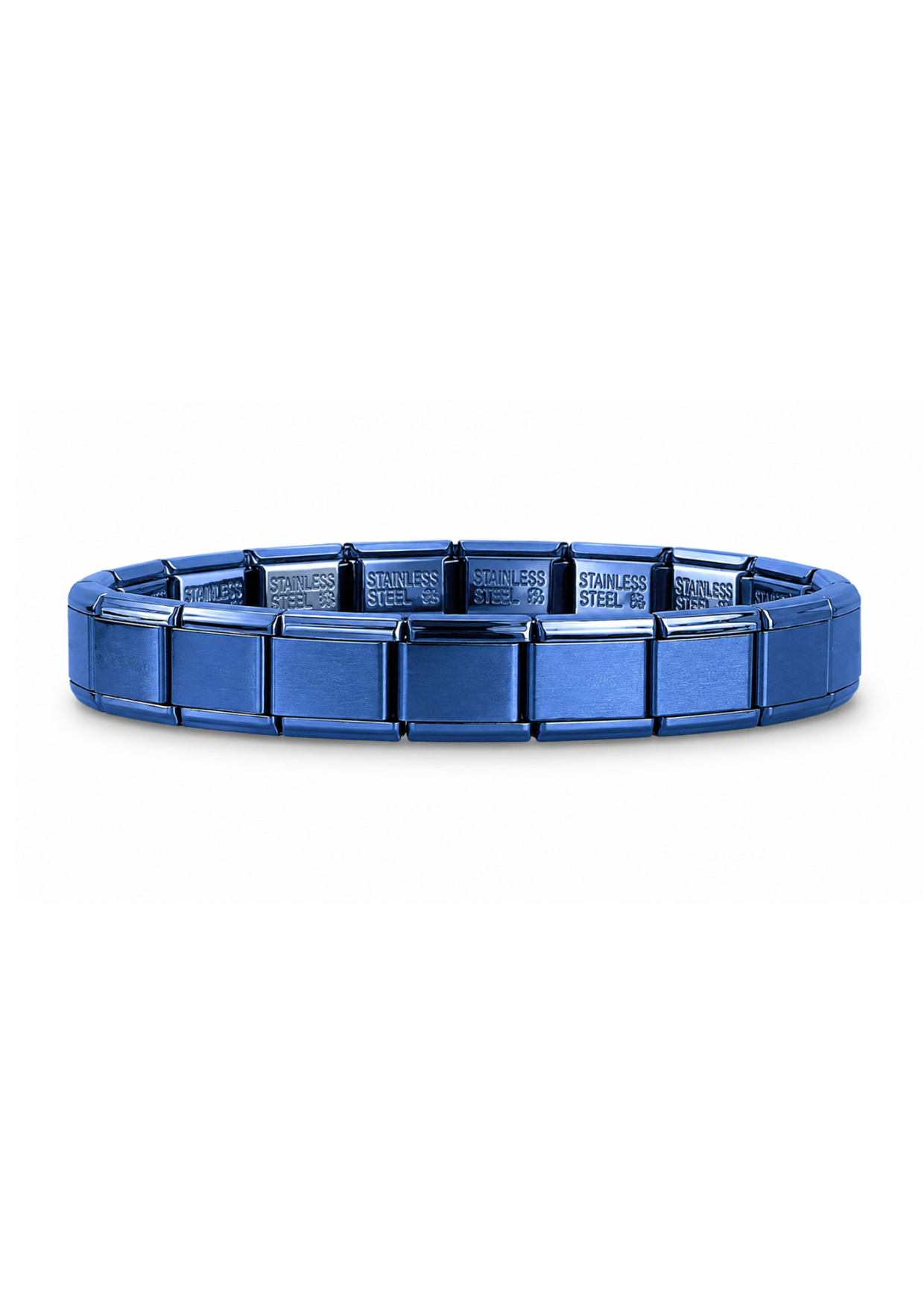 Italian bracelet azul marino acero inoxidable