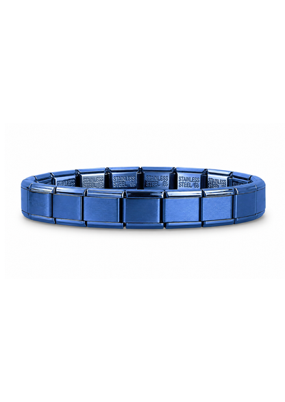 Italian bracelet azul marino acero inoxidable