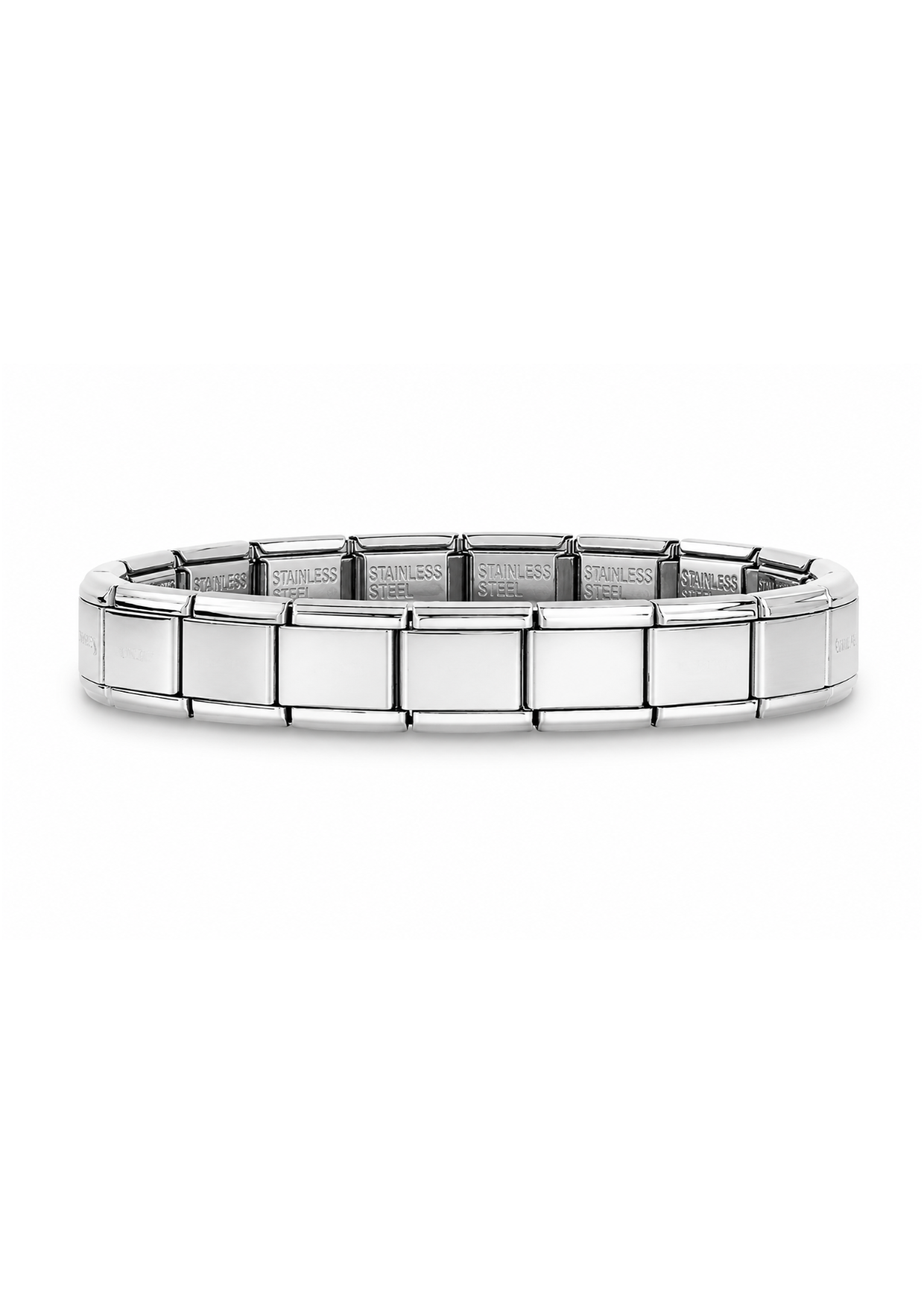 Italian bracelet plateada acero inoxidable