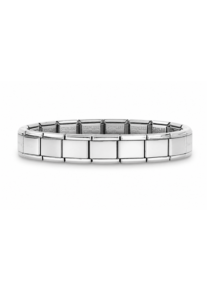 Italian bracelet plateada acero inoxidable