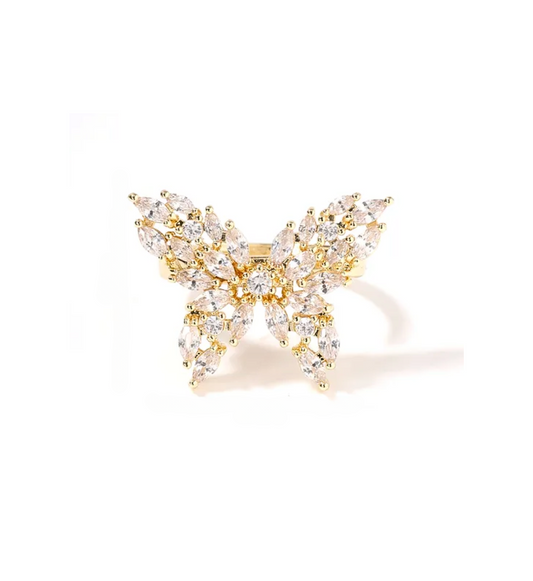Anillo Mariposa Con Circón 2